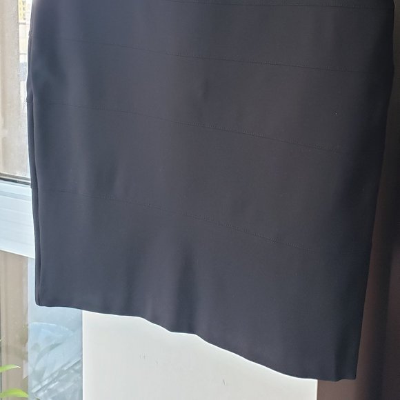 Thalian Black Pencil Bodycon Stretchy Skirt, 4 - Picture 3 of 9